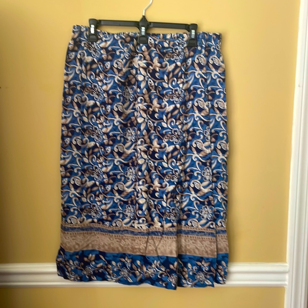 Floral print wrap skirt, XL by Sag Harbor